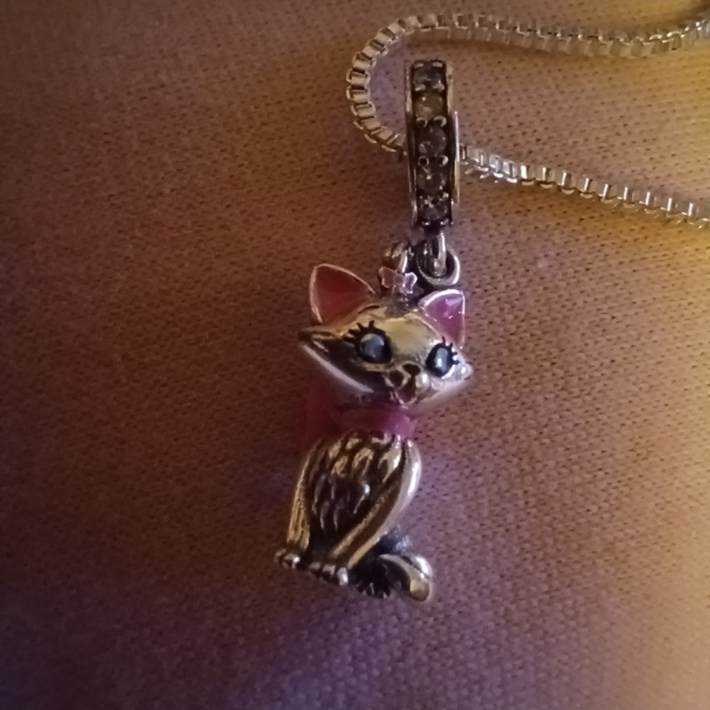 NWT Maria From the Aristocats Sterling Silver Charm w/ Bonus Silver Chain